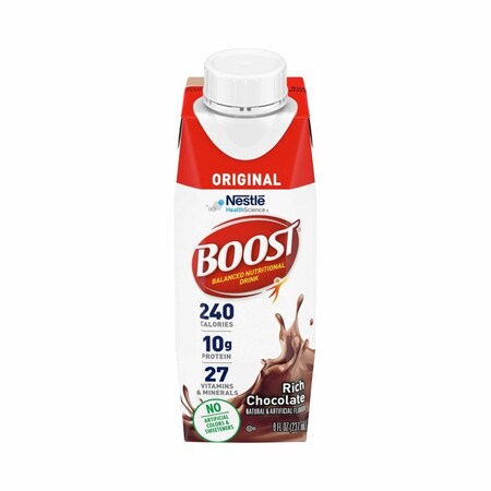 Boost Original Oral Supplement Chocolate Flavor Liquid 8 oz. Carton, 24PK 00043900169729